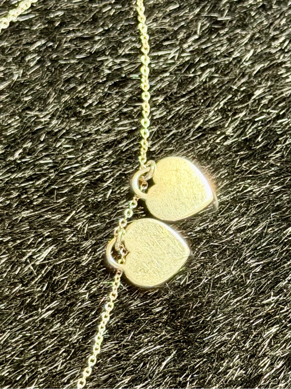Tiffany & Co. Return to Tiffany Mini Double Heart Tag Necklace 18” Sterling - Picture 5 of 6